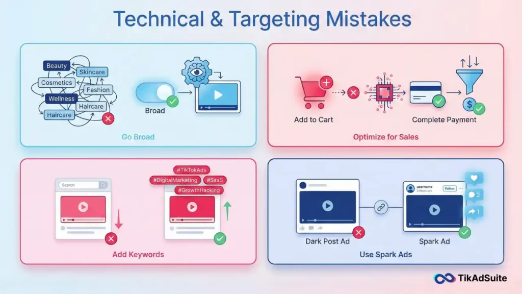 TikTok Ads Technical & Targeting Mistakes