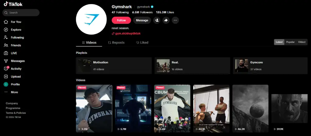 TikTok Gymshark