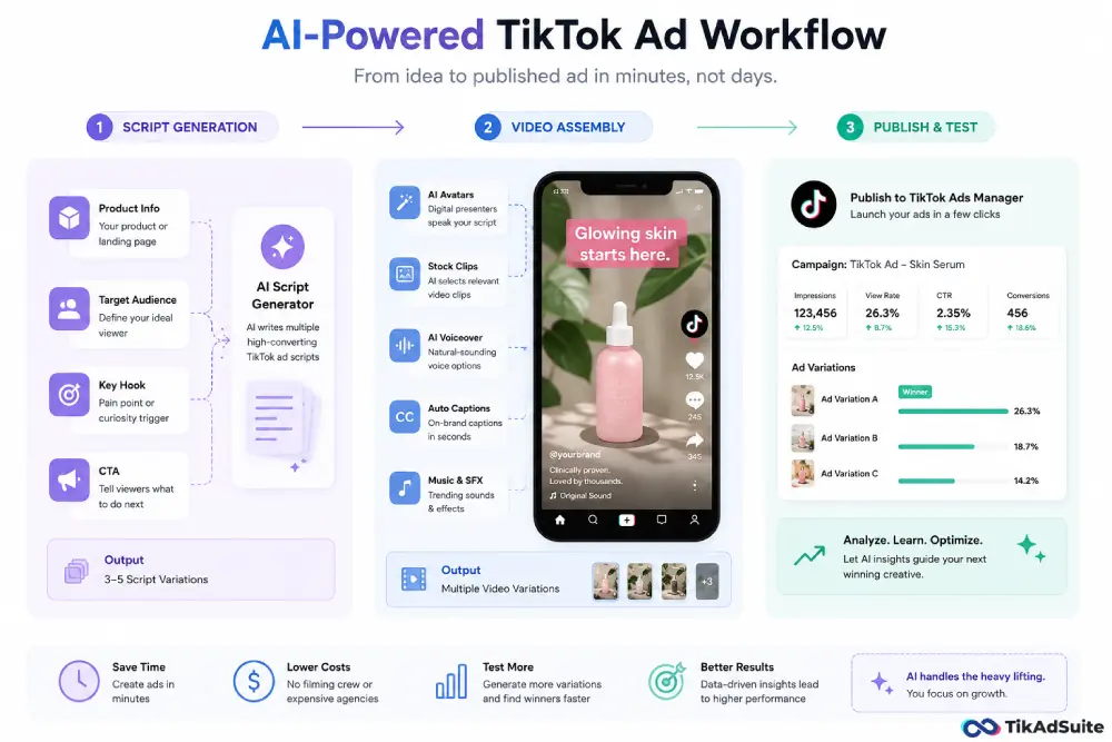 AI-powered TikTok ad workflow