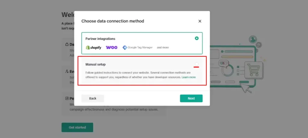 Choose the connection method