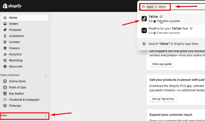 search for "TikTok"