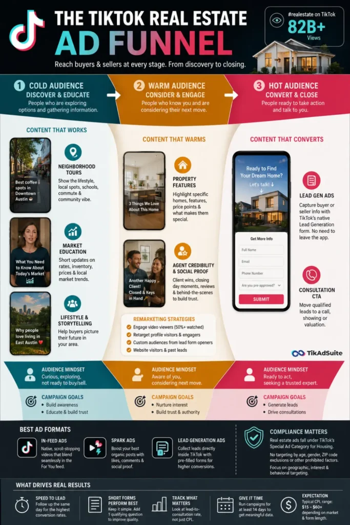 Real estate TikTok ad funnel
