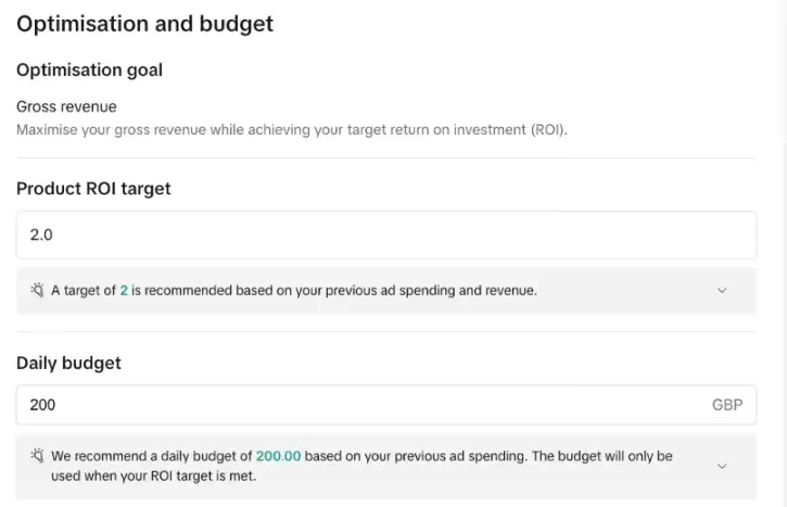 Set a daily budget