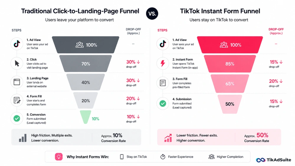 Funnel side-by-side comparison