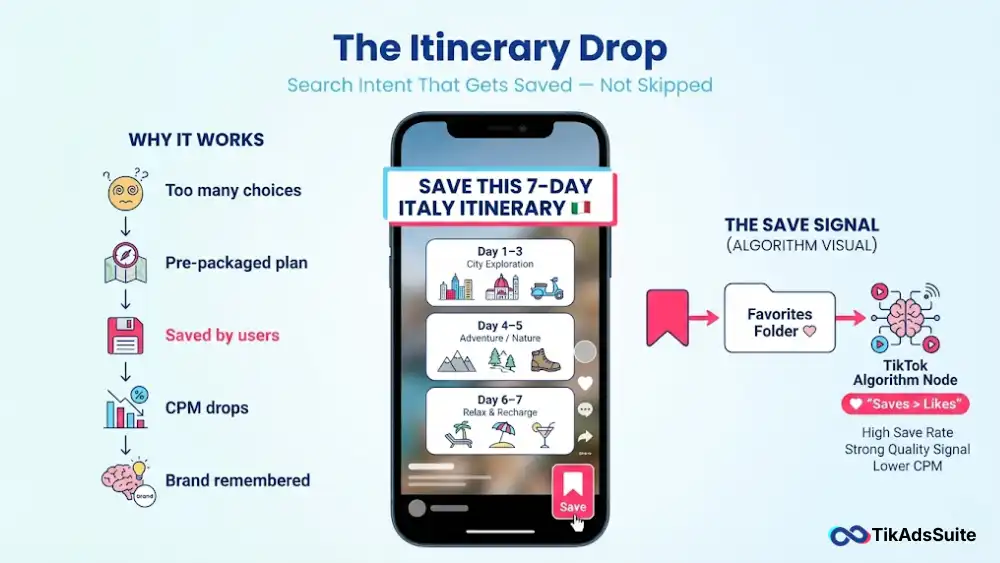 TikTok ads: The Itinerary Drop