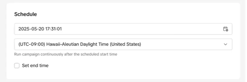 Choose your start and end dates
