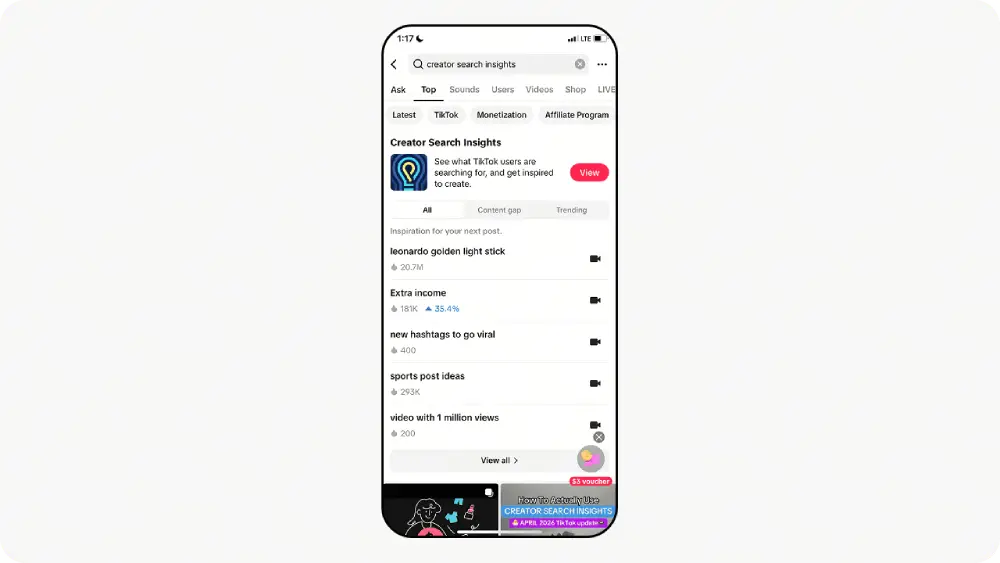 Creator Search Insights
