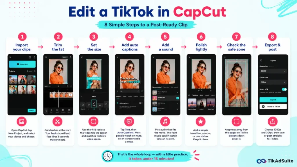 Editing a TikTok Video in CapCut