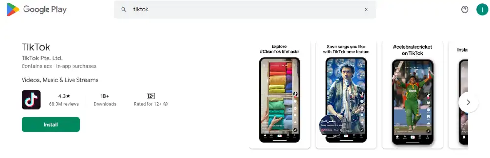 Google Play Store TikTok