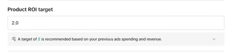 Set your ROI target