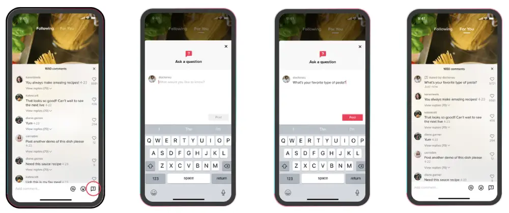 TikTok Q&A Feature