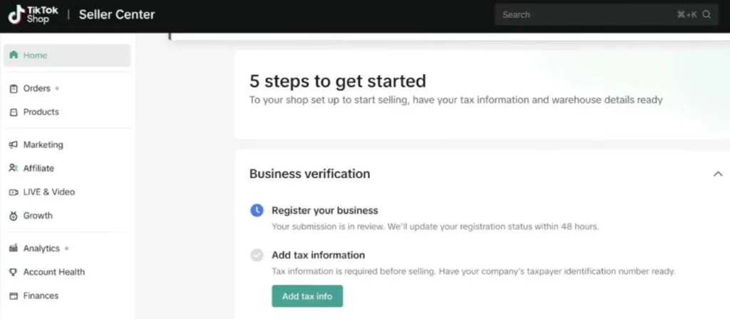 Verify your business