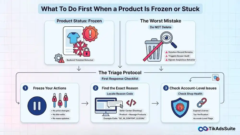 What To Do First When a Product Is Frozen