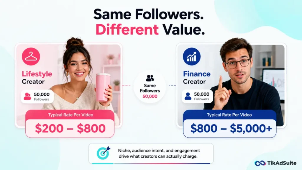 Lifestyle creator and finance creator rates